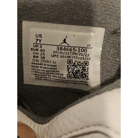 Nike Air Jordan 6 Retro GS Size 7Y/8.5 Women's Cool Grey 384665-100 - Picture 8 of 11